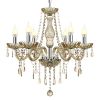 6 Lights K9 Crystal Chandelier Lighting Cognac Crystal Ceiling Lamp Home Decor