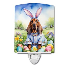 NEW Bloodhound Easter Egg Hunt Ceramic Night Light Compact, UL-Certified, Ideal for Bedroom, Bathroom, Nursery, Hallway, Kitchen, 6x4x3, Multicolor