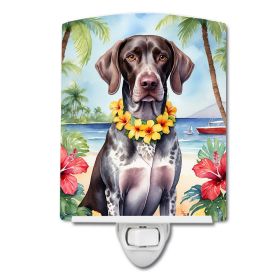 NEW German Shorthaired Pointer Luau Ceramic Night Light Compact, UL-Certified, Ideal for Bedroom, Bathroom, Nursery, Hallway, Kitchen, 6x4x3