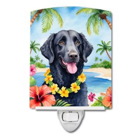 NEW Curly-Coated Retriever Luau Ceramic Night Light Compact, UL-Certified, Ideal for Bedroom, Bathroom, Nursery, Hallway, Kitchen, 6x4x3, Multicolor