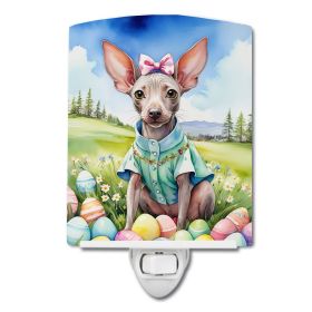 NEW American Hairless Terrier Easter Egg Hunt Ceramic Night Light Compact, UL-Certified, Ideal for Bedroom, Bathroom, Nursery, Hallway, Kitchen, 6x4x3