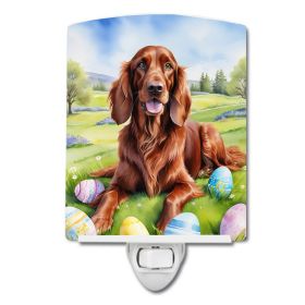 NEW Irish Setter Easter Egg Hunt Ceramic Night Light Compact, UL-Certified, Ideal for Bedroom, Bathroom, Nursery, Hallway, Kitchen, 6x4x3, Multicolor