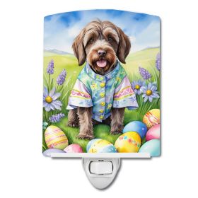NEW Wirehaired Pointing Griffon Easter Egg Hunt Ceramic Night Light Compact, UL-Certified, Ideal for Bedroom, Bathroom, Nursery, Hallway, Kitchen