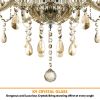 6 Lights K9 Crystal Chandelier Lighting Cognac Crystal Ceiling Lamp Home Decor
