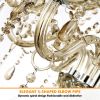 6 Lights K9 Crystal Chandelier Lighting Cognac Crystal Ceiling Lamp Home Decor