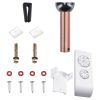 48Inch 5 Blades Ceiling Fan Light Red Antique Copper Remote Control Without Bulb