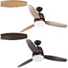 52 Inch 3 blades Ceiling Fan With Dimmable LED Light And Remote Control