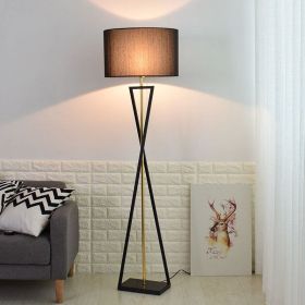 Living Room Floor Lamp Simple Sofa Vertical Table (Option: Black and gold-220V US)