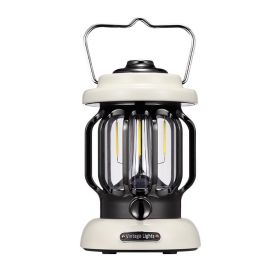 Portable Retro Tent Camping Light (Option: Beige-USB)