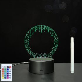 3D Acrylic Board Handwriting Message Board LED Light (Option: Style8-Black B)