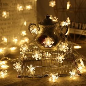 Led Christmas Holiday Decorative Lights Santa Claus Snowman Lights String Plug-In Type Lights (Pattern: snoeflake, size: 5M20L)