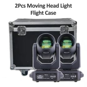 2Pcs/Lot LED 200W Moving Head Light Beam&Spot 18 Rotating Prisms 12 Gobos 8Color Wheel DJ Party Stage Effect Lighting (Plug Type: US PLUG, Color: 2Pcs Flight Case)