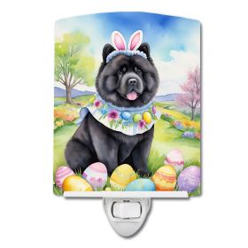 NEW Chow Chow Easter Egg Hunt Ceramic Night Light Compact, UL-Certified, Ideal for Bedroom, Bathroom, Nursery, Hallway, Kitchen, 6x4x3, Multicolor (Default: Default)