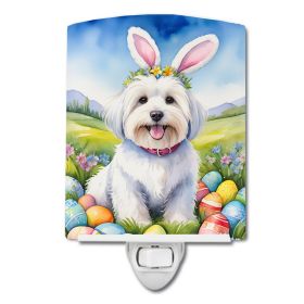 NEW Coton de Tulear Easter Egg Hunt Ceramic Night Light Compact, UL-Certified, Ideal for Bedroom, Bathroom, Nursery, Hallway, Kitchen, 6x4x3 (Default: Default)