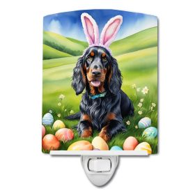 NEW Gordon Setter Easter Egg Hunt Ceramic Night Light Compact, UL-Certified, Ideal for Bedroom, Bathroom, Nursery, Hallway, Kitchen, 6x4x3, Multicolor (Default: Default)