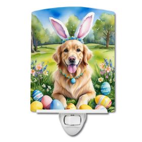 NEW Golden Retriever Easter Egg Hunt Ceramic Night Light Compact, UL-Certified, Ideal for Bedroom, Bathroom, Nursery, Hallway, Kitchen, 6x4x3 (Default: Default)