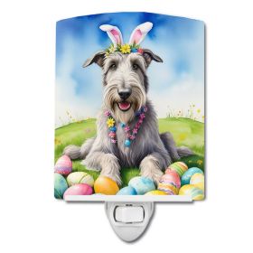 NEW Irish Wolfhound Easter Egg Hunt Ceramic Night Light Compact, UL-Certified, Ideal for Bedroom, Bathroom, Nursery, Hallway, Kitchen, 6x4x3 (Default: Default)