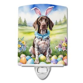 NEW German Shorthaired Pointer Easter Egg Hunt Ceramic Night Light Compact, UL-Certified, Ideal for Bedroom, Bathroom, Nursery, Hallway, Kitchen (Default: Default)