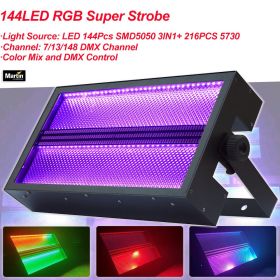 Professional LED Strobe Flash Light Sound DMX512 Control Stage Disco DJ Disco Home Party Ktv Wedding Lighting Effect (Plug Type: US PLUG)