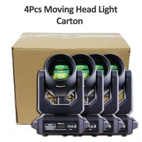 4Pcs/Lot 200W LED Beam Moving Head Light Spot 18 Prisms Focus DMX Rotating LED Stage Pattern Light For Dj Disco Party Clubs (Plug Type: AU Plug, Color: 4Pcs Carton Case)