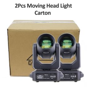 2Pcs/lot Flight Case 200w LED Moving Head Light LED Beam Spot LED Beam Wash Moving Head Light Strong Beam Moving Head Light (Plug Type: EU Plug, Color: 2Pcs Carton Case)