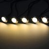 10pcs Warm White LED Deck Lights Set with Transformer & Wire